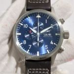 New Replica IWC Big Pilots Spitfire Blue Dial Leather Strap Watch 43mm_th.jpg
